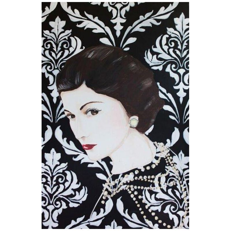 Картина “Coco Chanel with Damask Wallpaper” Мульти в Костроме | Loft Concept 