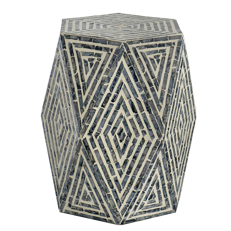 Приставной стол Geometric Инкрустация ракушками устриц Приставной стол Geometric Инкрустация ракушками устриц в Костроме | Loft Concept