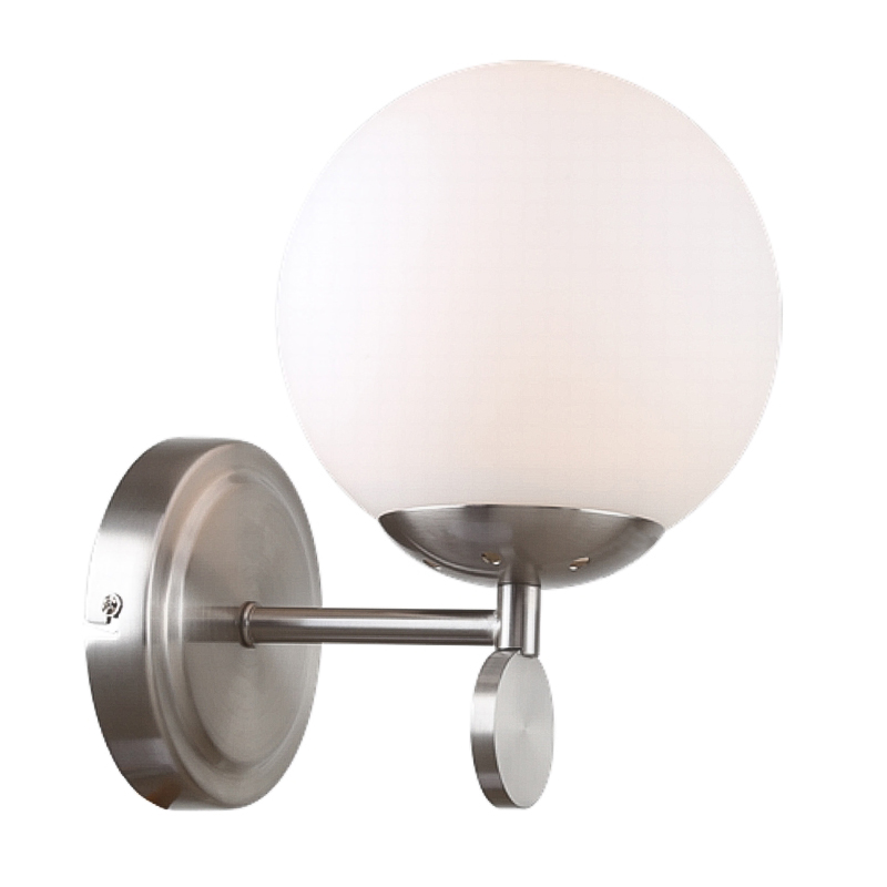 Бра Kyran Nickel Wall Lamp Никель Белый Бра Kyran Nickel Wall Lamp Никель Белый в Костроме | Loft Concept