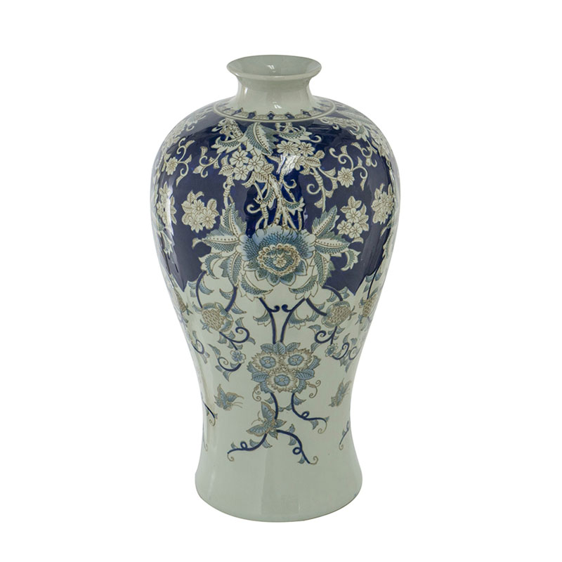 Ваза Blue & White Ornament Vase 62 Белый Синий Ваза Blue & White Ornament Vase 62 Белый Синий в Костроме | Loft Concept