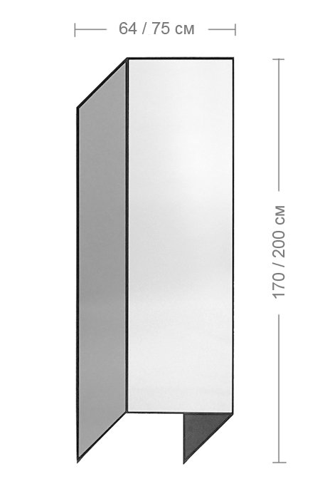 Зеркало Bower Fold Floor Shape Mirror Зеркало Bower Fold Floor Shape Mirror в Костроме