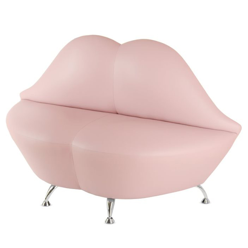 Диван в форме губ Pink Lips Розовый (Rose) Хром Диван в форме губ Pink Lips Розовый (Rose) Хром в Костроме | Loft Concept