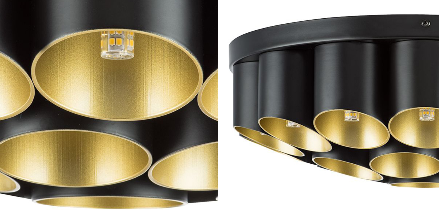 Потолочный светильник Garbi Black Pipe Organ Ceiling Lamp 22 - фото