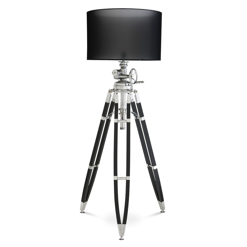 Торшер Eichholtz Floor Lamp Royal Marine Black Черный Алюминий Торшер Eichholtz Floor Lamp Royal Marine Black Черный Алюминий в Костроме | Loft Concept