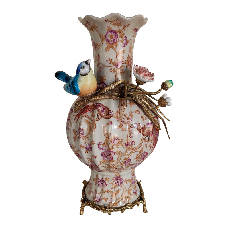 Ваза с орнаментом фигурка птичка Porcelain ornament Мульти Ваза с орнаментом фигурка птичка Porcelain ornament Мульти в Костроме | Loft Concept