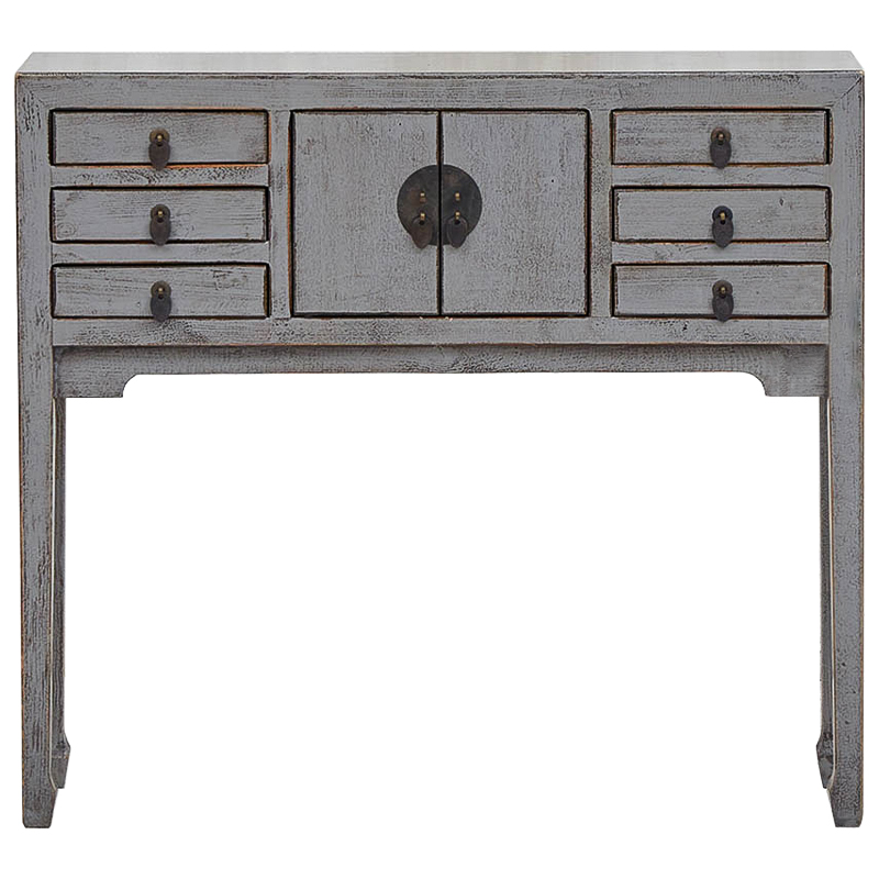 Серая Консоль в Китайском Стиле из сосны Grey Console Chinese Серый Серая Консоль в Китайском Стиле из сосны Grey Console Chinese Серый в Костроме | Loft Concept