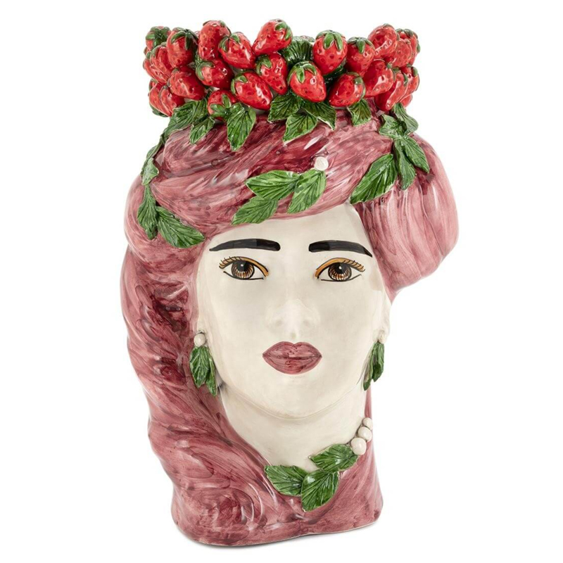 Ваза VASE STRAWBERRIES HEAD LADY BIG Red Бургундский красный Ваза VASE STRAWBERRIES HEAD LADY BIG Red Бургундский красный в Костроме | Loft Concept