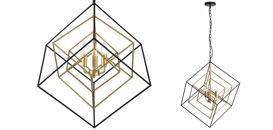 Светильник CUBIST Pendant Black and Gold 3 lamp Светильник CUBIST Pendant Black and Gold 3 lamp - Loft-Concept в Костроме
