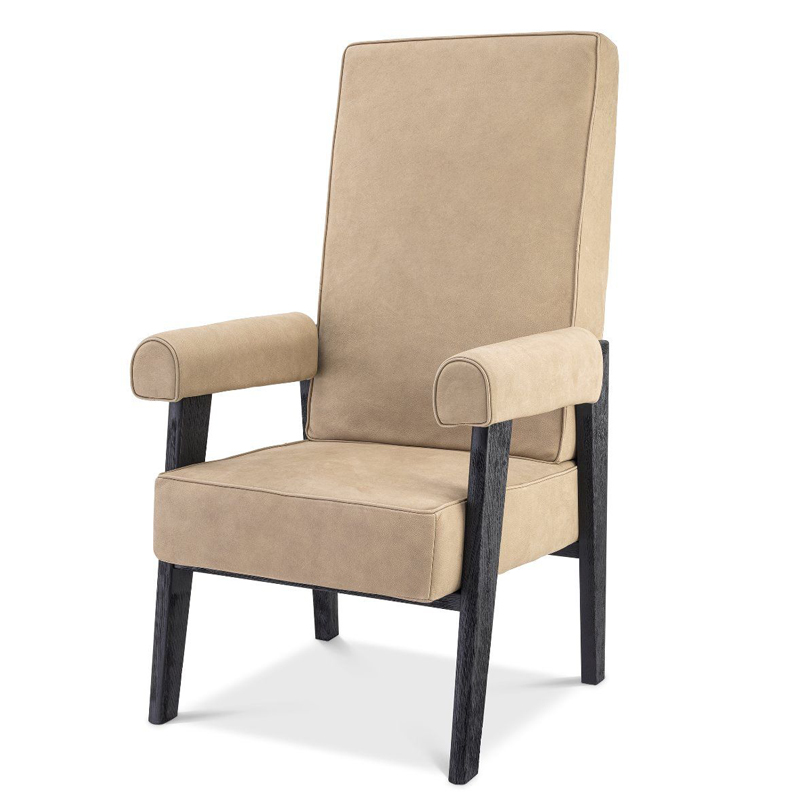 Кресло Eichholtz Chair Milo High Черный Бежевый Кресло Eichholtz Chair Milo High Черный Бежевый в Костроме | Loft Concept