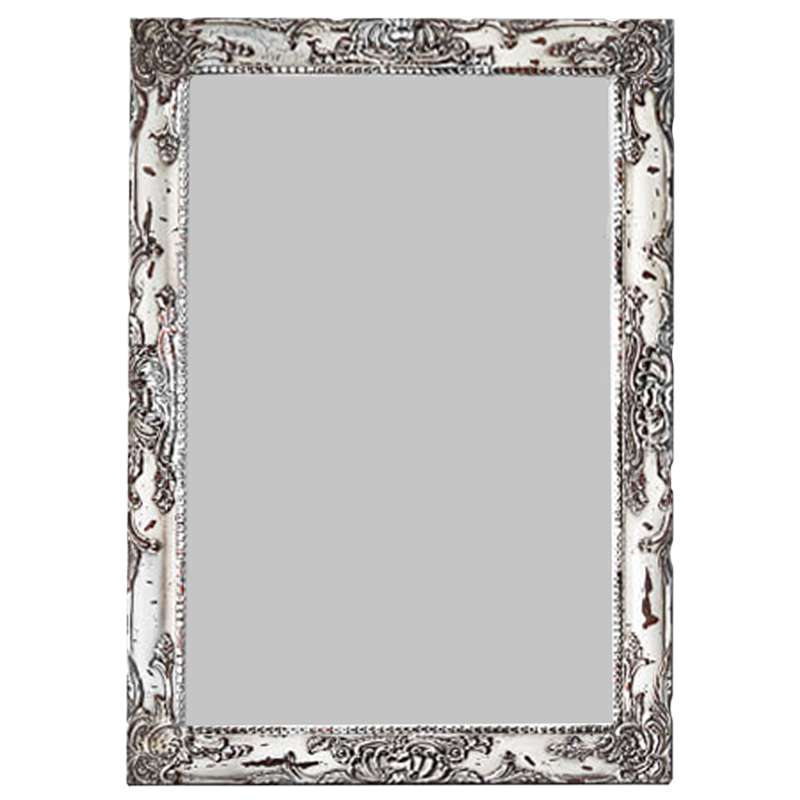 Зеркало Прованс Baroque ornament mirror Белый винтажная патина Зеркало Прованс Baroque ornament mirror Белый винтажная патина в Костроме | Loft Concept