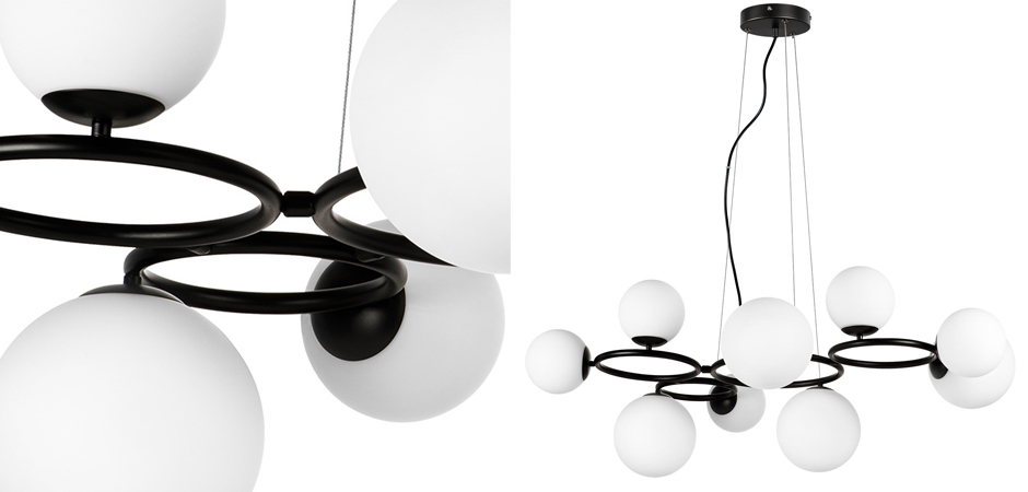 Люстра Bubbles on 4 Rings Chandelier Black Люстра Bubbles on 4 Rings Chandelier Black - Loft-Concept в Костроме