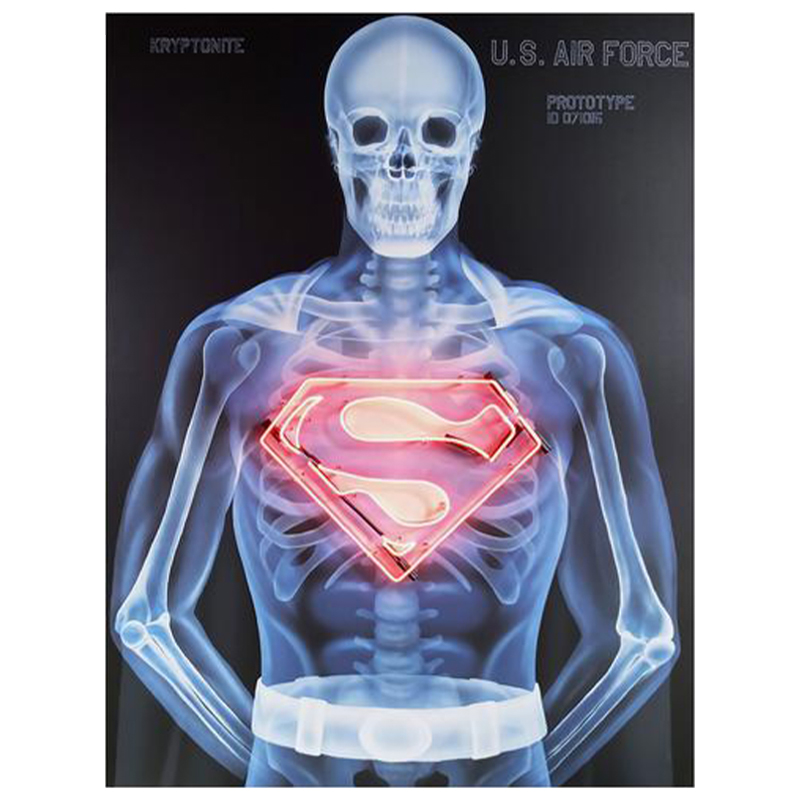 Дизайнерский Неоновый Постер Супермен Superman Skeleton Мульти Дизайнерский Неоновый Постер Супермен Superman Skeleton Мульти в Костроме | Loft Concept