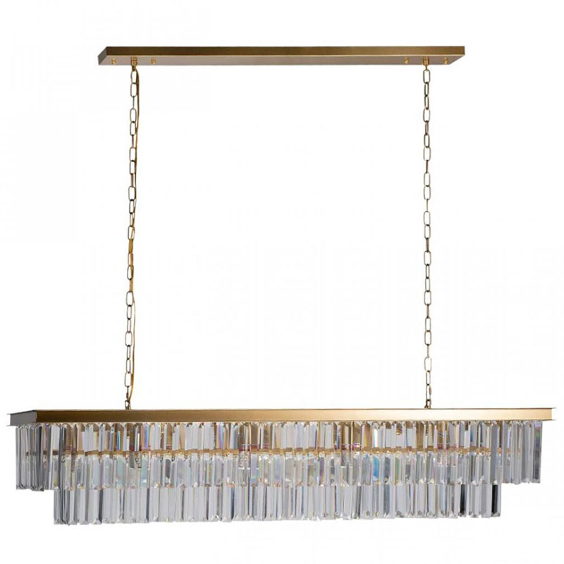 Прямоугольная Люстра RH 1920s Odeon GOLD iron Прозрачное Стекло Длина 120 см Золотой Прозрачное Стекло Прямоугольная Люстра RH 1920s Odeon GOLD iron Прозрачное Стекло Длина 120 см Золотой Прозрачное Стекло в Костроме | Loft Concept