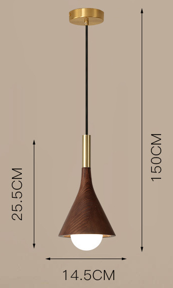 Подвесной светильник с деревянным корпусом конусообразной формы TAPIO Walnut Подвесной светильник с деревянным корпусом конусообразной формы TAPIO Walnut в Костроме