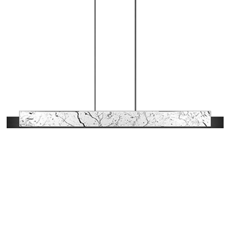 Люстра Leonce Marble Linear Chandelier White Черный Белый Мрамор Bianco Люстра Leonce Marble Linear Chandelier White Черный Белый Мрамор Bianco в Костроме | Loft Concept