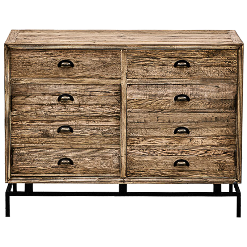 Комод деревянный в стиле Лофт Eligio Wood Commode Коричневый Черный Комод деревянный в стиле Лофт Eligio Wood Commode Коричневый Черный в Костроме | Loft Concept