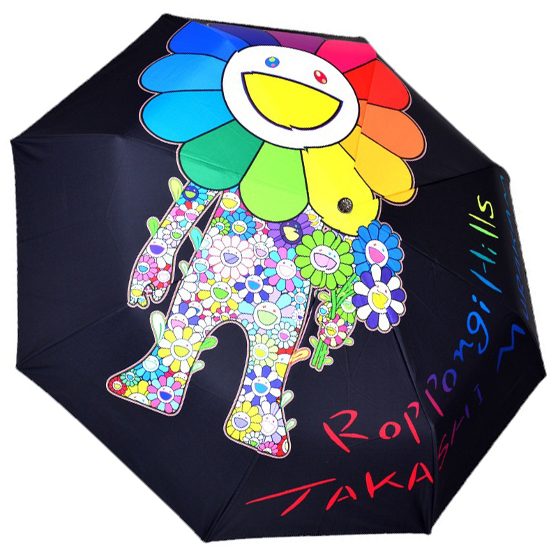 Зонт раскладной TAKASHI MURAKAMI дизайн 005 Черный цвет Черный Мульти Зонт раскладной TAKASHI MURAKAMI дизайн 005 Черный цвет Черный Мульти в Костроме | Loft Concept