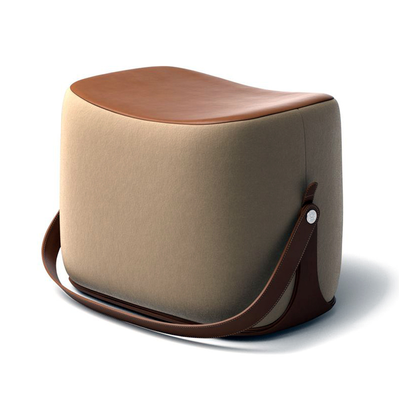 Пуф Langtry Pouf Beige Бежевый Коричневый Пуф Langtry Pouf Beige Бежевый Коричневый в Костроме | Loft Concept