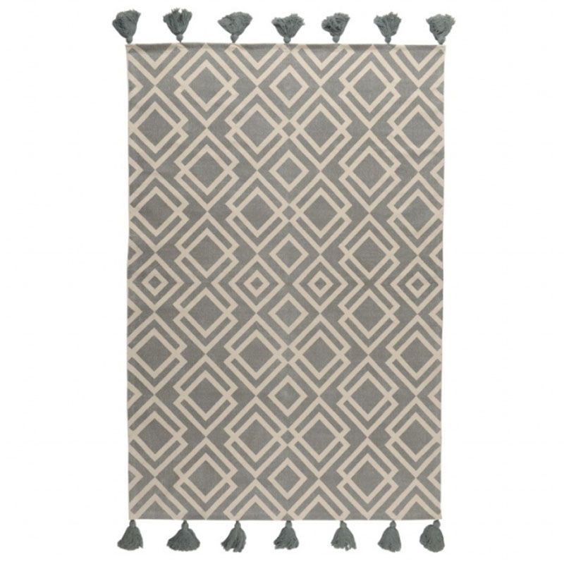 Ковер Double Rhombus Carpet grey Серый Ковер Double Rhombus Carpet grey Серый в Костроме | Loft Concept