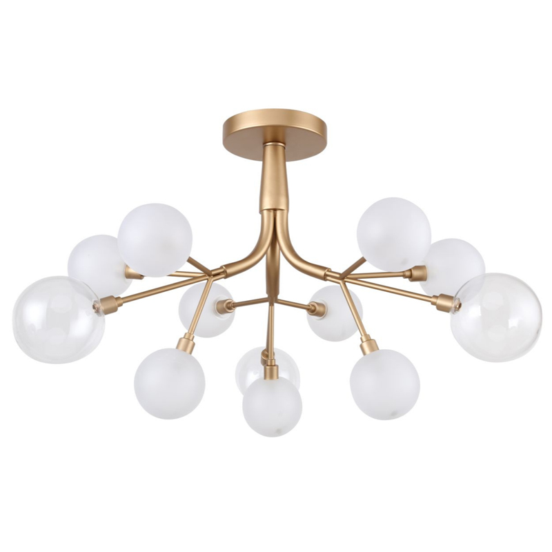 Потолочный Светильник Berries Chandelier White матовое золото Прозрачный Прозрачный белый Потолочный Светильник Berries Chandelier White матовое золото Прозрачный Прозрачный белый в Костроме | Loft Concept