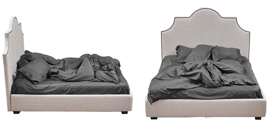 Кровать Headboard Angles Bed Кровать Headboard Angles Bed - Loft-Concept в Костроме