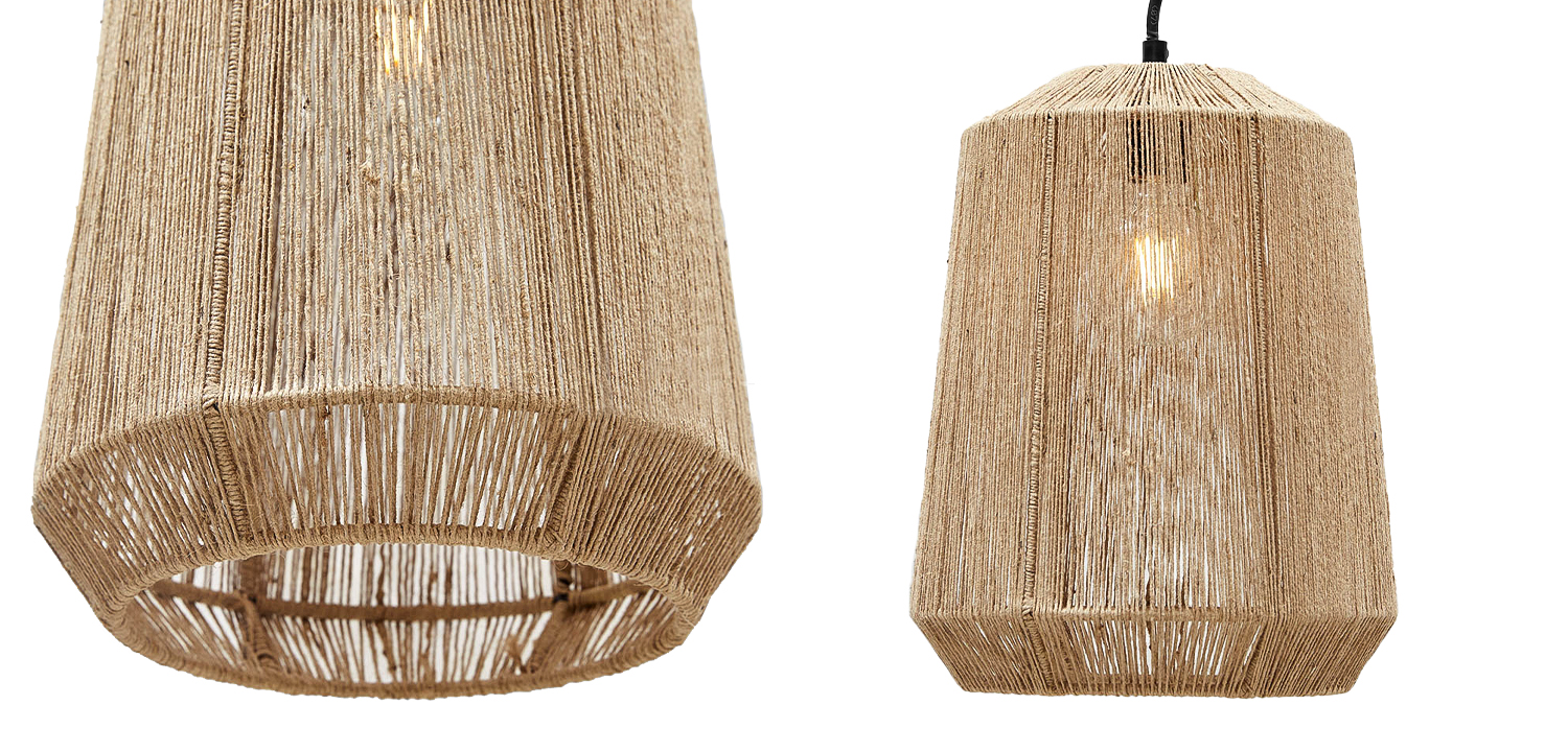 Подвесная люстра с плетеным плафоном Uma Wicker Chandelier - фото