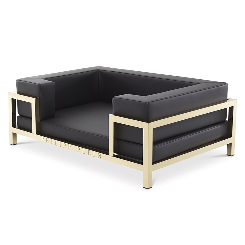 Лежанка для домашних животных Philipp Plein Dogbed High Conic XL Gold Черный Золотой Лежанка для домашних животных Philipp Plein Dogbed High Conic XL Gold Черный Золотой в Костроме | Loft Concept