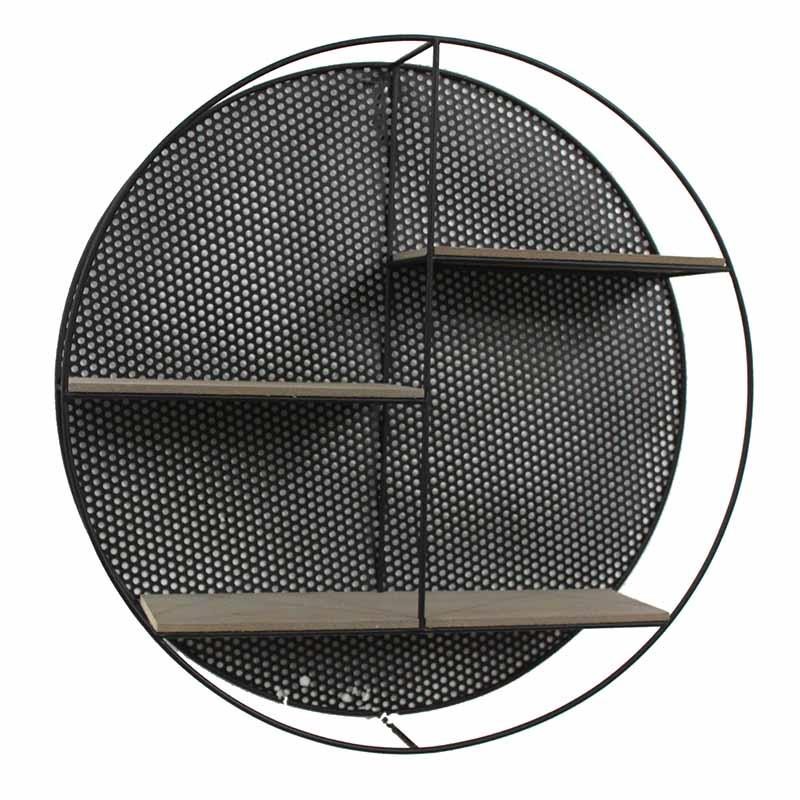 Полка Perforation Loft Circle Shelf Бежево-серый Черный Полка Perforation Loft Circle Shelf Бежево-серый Черный в Костроме | Loft Concept