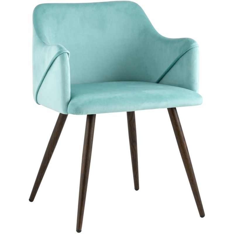Стул Monarch Chair Бирюзовый Велюр Бирюзовый Коричневый Стул Monarch Chair Бирюзовый Велюр Бирюзовый Коричневый в Костроме | Loft Concept