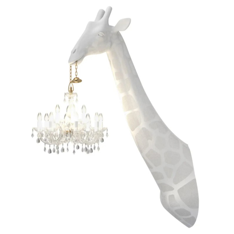 Бра белый жираф White Giraffe Wall Lamp Sconce Chandalier Белый Бра белый жираф White Giraffe Wall Lamp Sconce Chandalier Белый в Костроме | Loft Concept