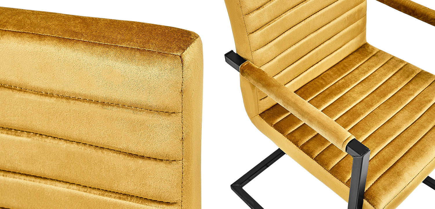 Стул с подлокотниками Dalak Stool yellow - фото №1