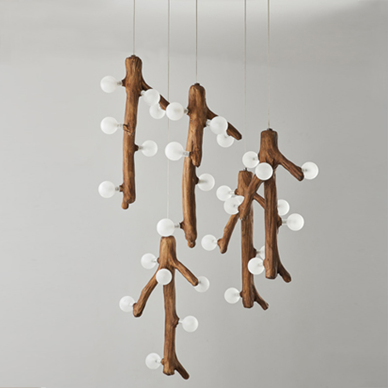 Люстра Tree branch Circle Chandelier Коричневый Белый Люстра Tree branch Circle Chandelier Коричневый Белый в Костроме | Loft Concept