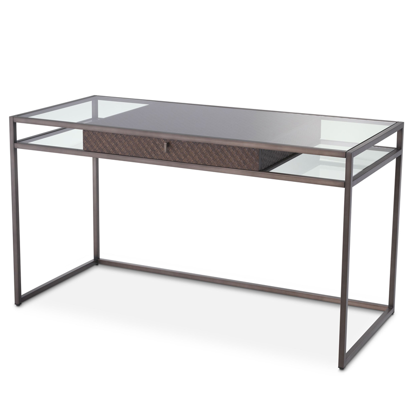 Рабочий стол Eichholtz Desk Napa Valley Темная бронза Коричневый Прозрачный Рабочий стол Eichholtz Desk Napa Valley Темная бронза Коричневый Прозрачный в Костроме | Loft Concept