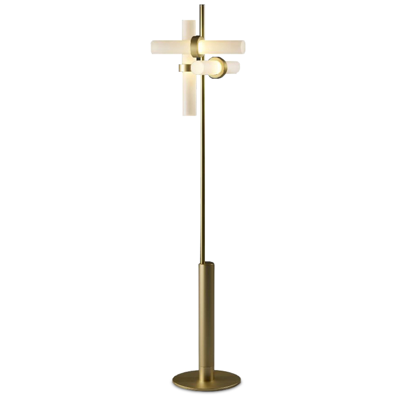 Торшер CILON Typography Floor Lamp III Золотой Белый Торшер CILON Typography Floor Lamp III Золотой Белый в Костроме | Loft Concept