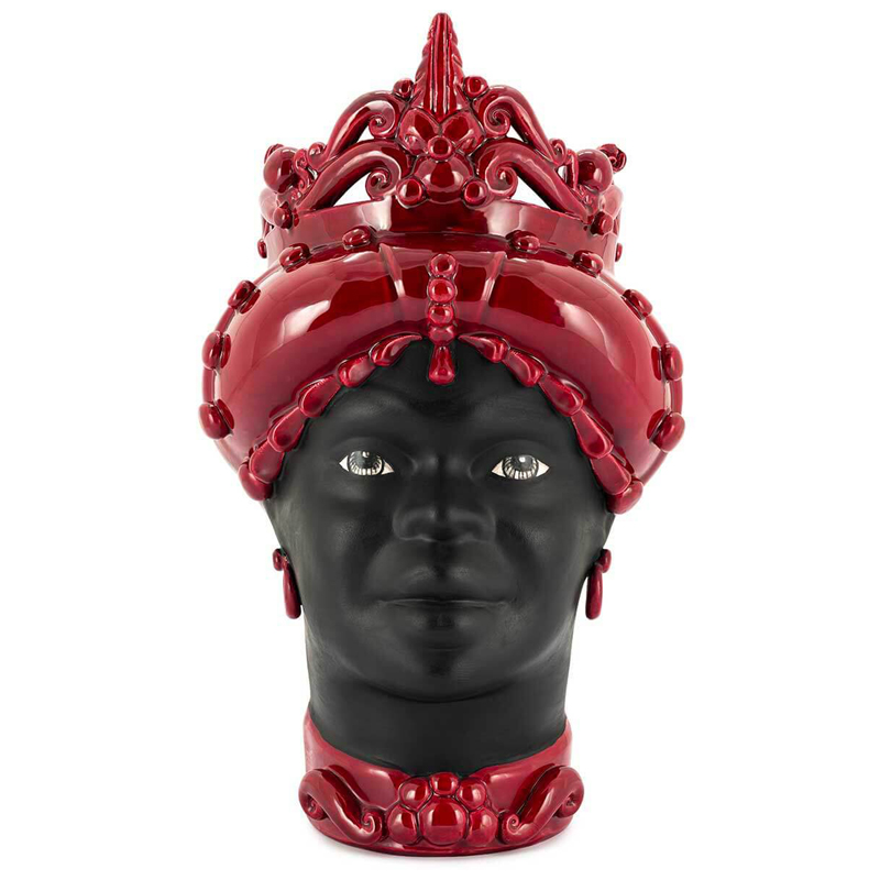 Ваза VASE MORO LADY MED. MAT H45 burgundy Черный Бургундский красный Ваза VASE MORO LADY MED. MAT H45 burgundy Черный Бургундский красный в Костроме | Loft Concept