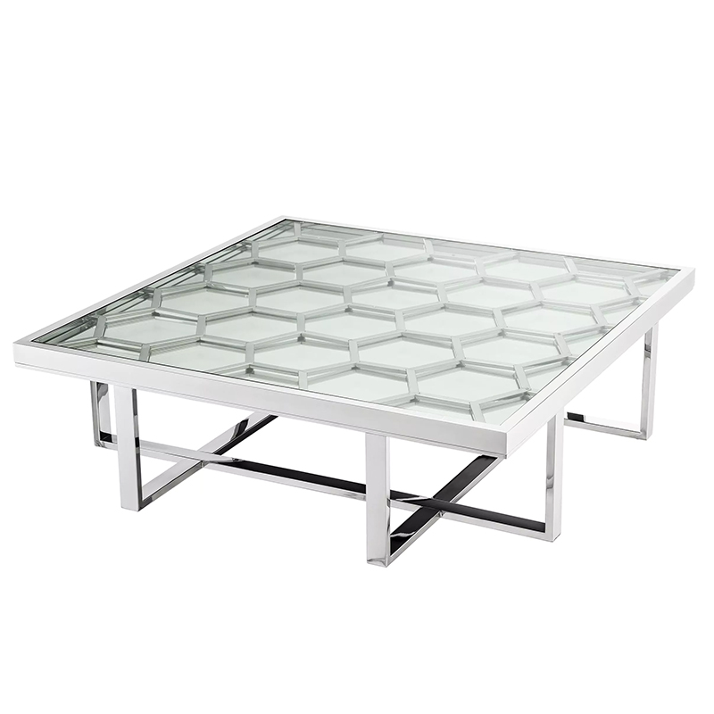 Кофейный стол Philipp Plein Coffee Table Skeleton Chrome Хром Прозрачное Стекло Кофейный стол Philipp Plein Coffee Table Skeleton Chrome Хром Прозрачное Стекло в Костроме | Loft Concept