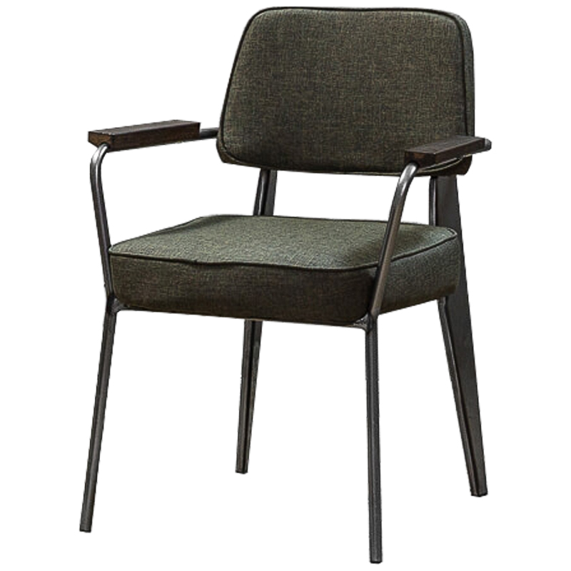 Стул Osgar Stool olive Оливковый Темный хром Коричневый в Костроме | Loft Concept 