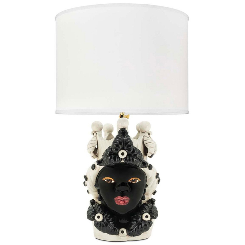 Настольная лампа Table Lamp Moro Lady Eve White Белый Черный Настольная лампа Table Lamp Moro Lady Eve White Белый Черный в Костроме | Loft Concept