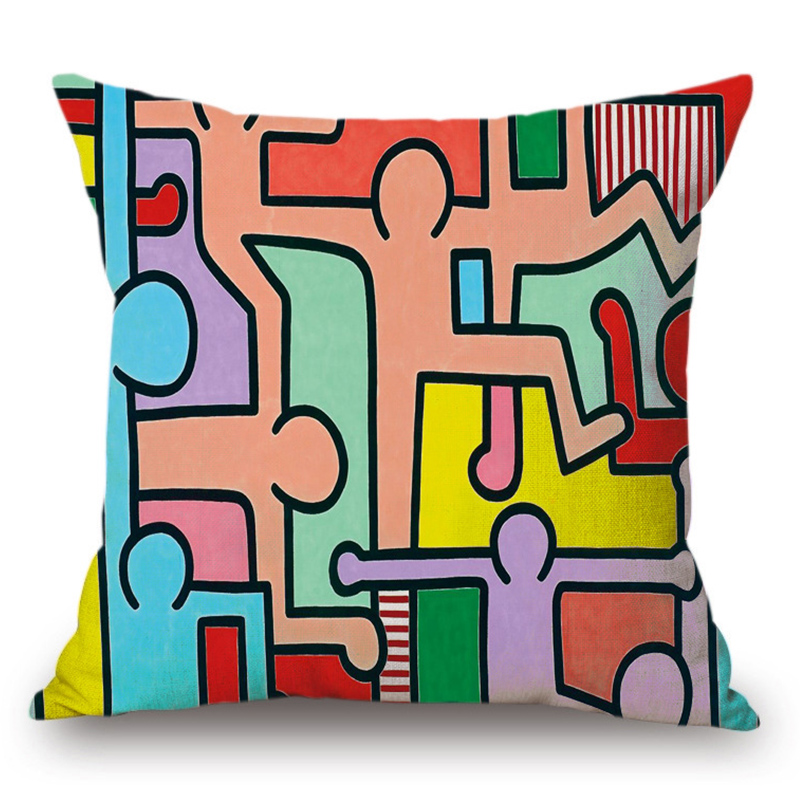 Подушка Keith Haring 7 Мульти Подушка Keith Haring 7 Мульти в Костроме | Loft Concept