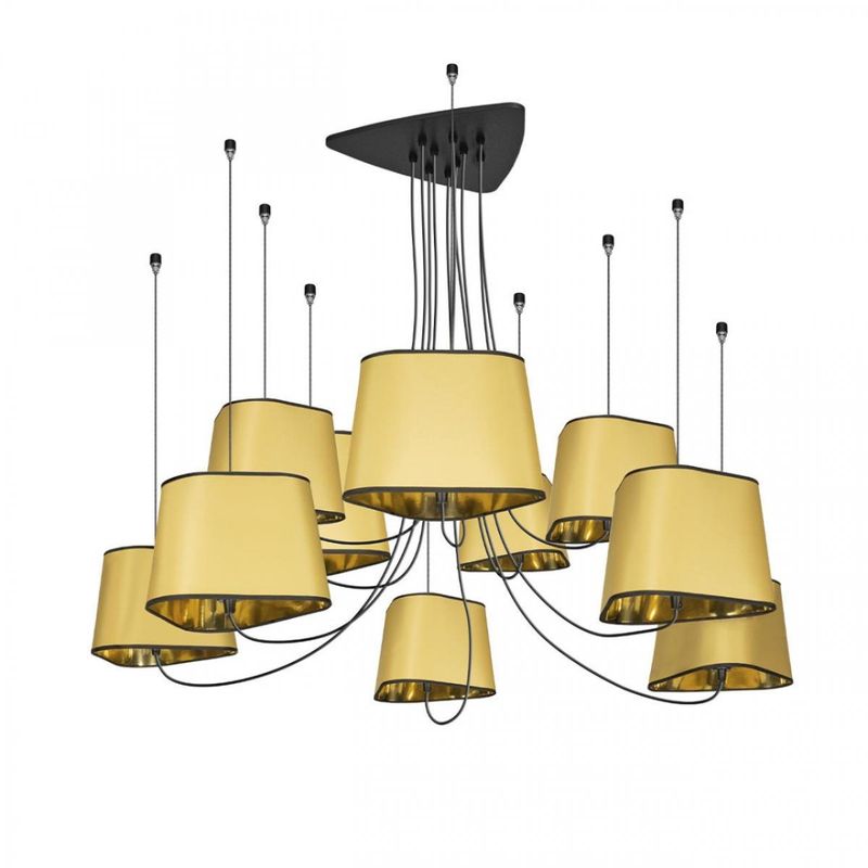 Люстра Designheure Lighting Gold 10 плафонов Золотой Черный Люстра Designheure Lighting Gold 10 плафонов Золотой Черный в Костроме | Loft Concept
