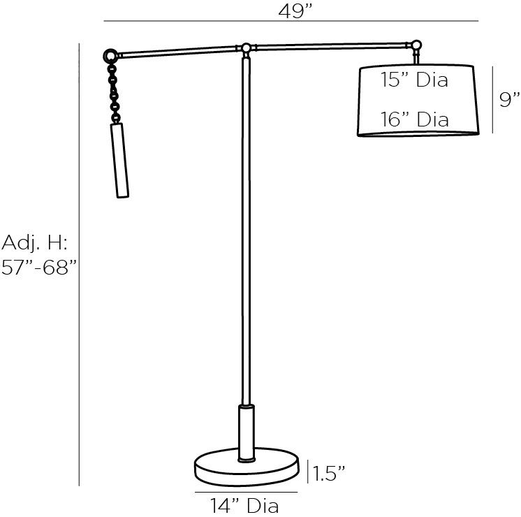 Торшер Arteriors NEWARK FLOOR LAMP Торшер Arteriors NEWARK FLOOR LAMP в Костроме