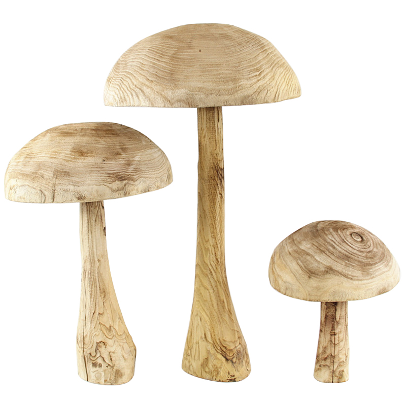 Декоративные деревянные статуэтки Грибы Wooden Mushrooms Древесина Декоративные деревянные статуэтки Грибы Wooden Mushrooms Древесина в Костроме | Loft Concept