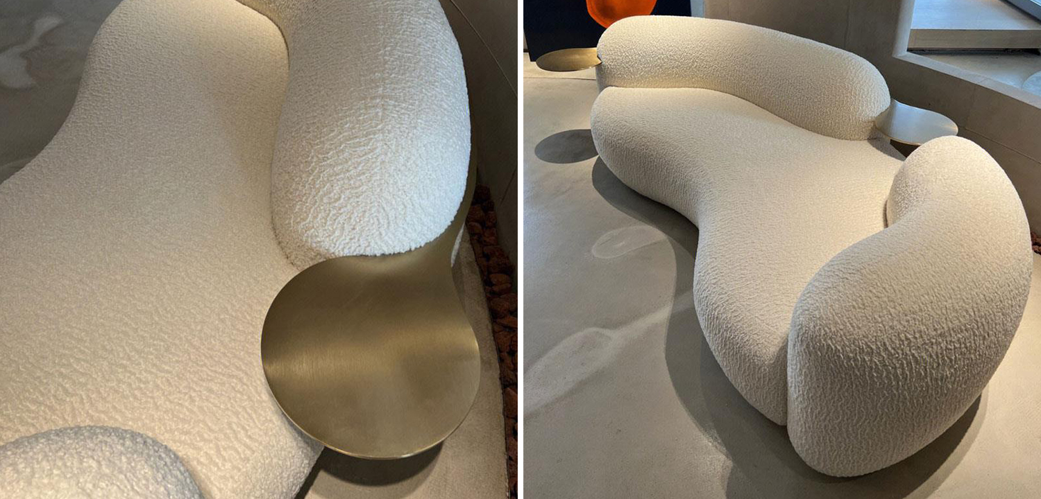 Диван Lammert White Boucle Sofa - фото