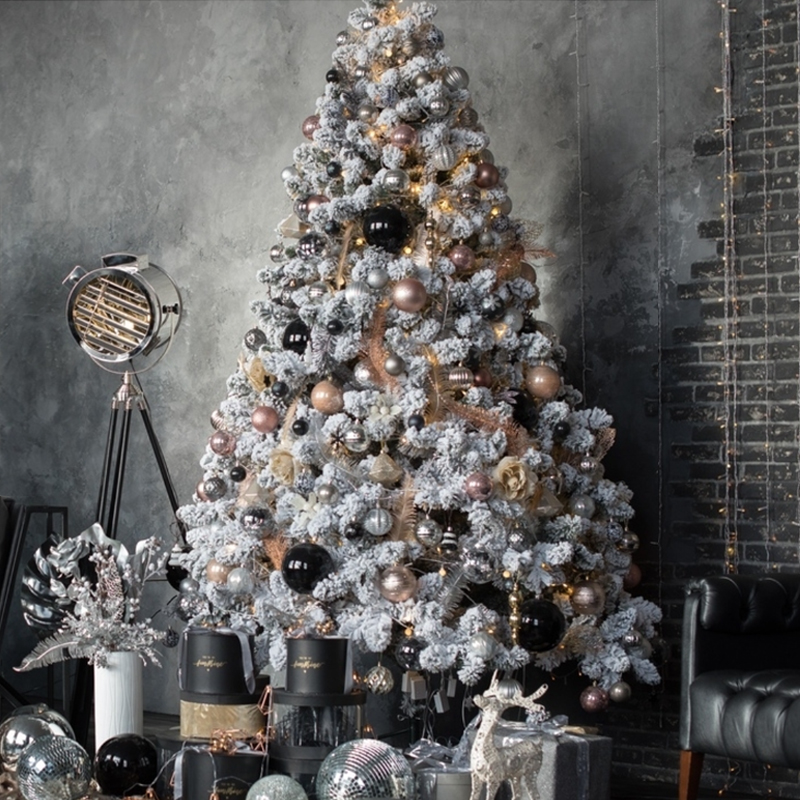 Елка Дизайнерская Украшенная Черным и Золотым декором Christmas tree Black and Gold Золотой Белый Черный Елка Дизайнерская Украшенная Черным и Золотым декором Christmas tree Black and Gold Золотой Белый Черный в Костроме | Loft Concept