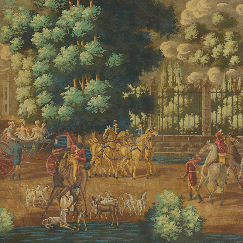 Обои ручная роспись La Chasse de Compiègne Jacquemart on antique Обои ручная роспись La Chasse de Compiègne Jacquemart on antique в Костроме | Loft Concept