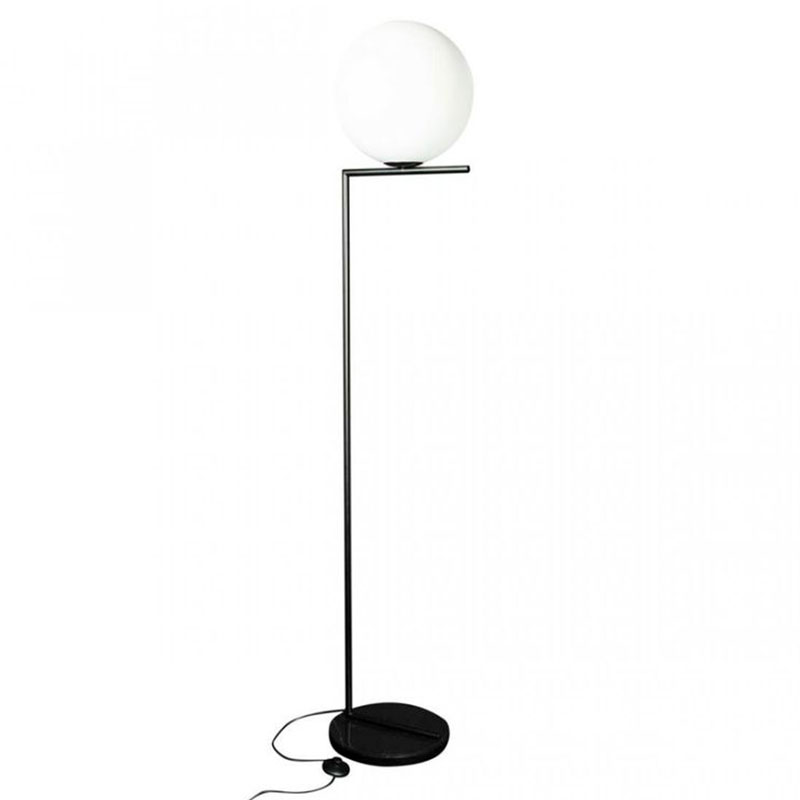 Торшер Flos IC Lights Black c мраморным основанием Черный Белый Торшер Flos IC Lights Black c мраморным основанием Черный Белый в Костроме | Loft Concept