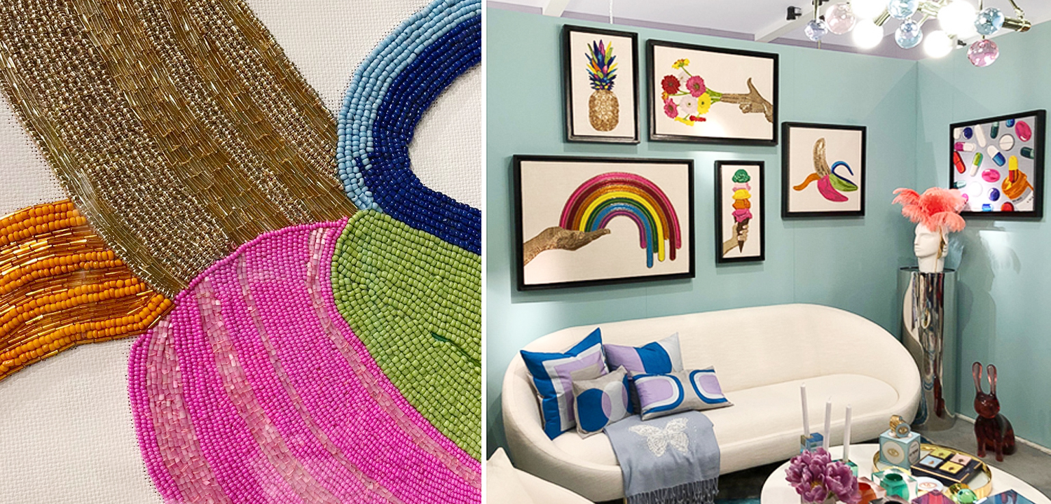 Панно Jonathan Adler BANANA BEADED WALL ART - фото