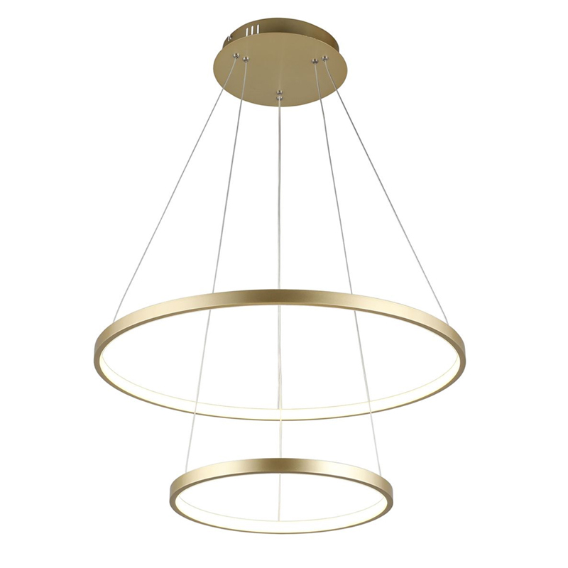 Люстра Ring Horizontal Double Gold Золотой Люстра Ring Horizontal Double Gold Золотой в Костроме | Loft Concept