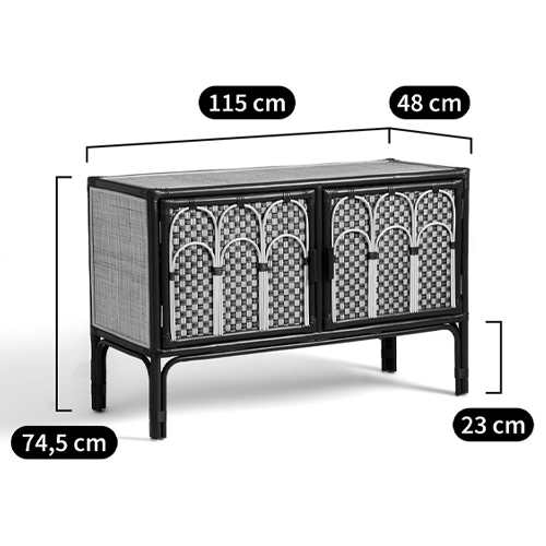 Комод для посуды из ротанга Felice Rattan Green Комод для посуды из ротанга Felice Rattan Green в Костроме