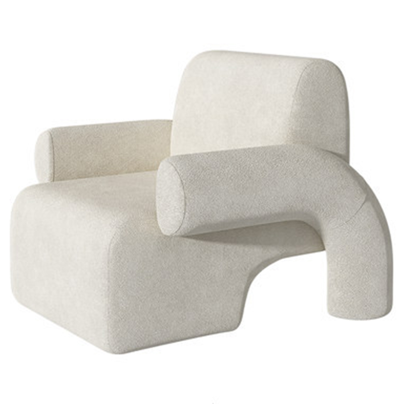 Кресло Odom White Boucle Armchair Белый Кресло Odom White Boucle Armchair Белый в Костроме | Loft Concept
